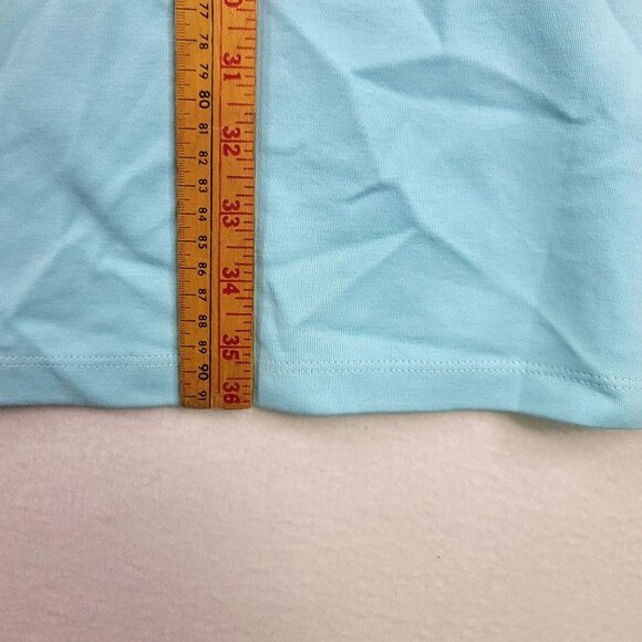 Black Lable Talbots XS Light Blue Eyelet Interlock Shift Dress Short Sleeve - Picture 8 of 8